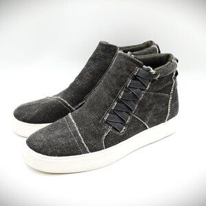 JOLI JOLIMALL Casual Grey Fabric Comfort Shoes with Side Zip Size 10